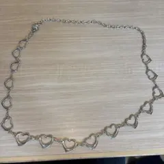 ハートモチーフ チェーンベルト シルバーカラー