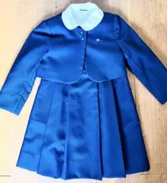 ファミリア　紺色お受験生ワンピース110