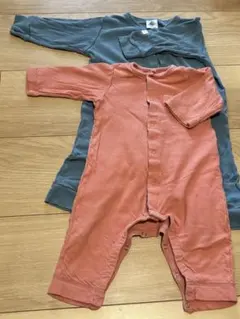 プチバトー 6m/67cm ベビー服 ロンパース 2点セット