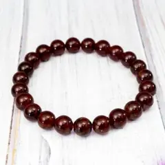 芳醇なワインレッド｜天然石 ガーネット 8.2mmブレスレット　/585