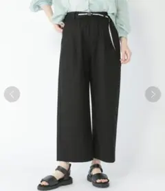 studio CLIP 撥水/UV/防汚 レジャーガチャベルト付きワイドパンツ