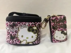 な*ん様 ハローキティ ヒョウ柄 ミニミニバニティポーチ＋スマートキーケース ピ
