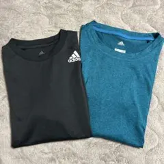中古　adidas Tシャツ セット　黒　緑　150