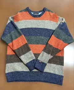 TOMMY HILFIGER GOLF ストライプニットセーター Lサイズのサムネイル