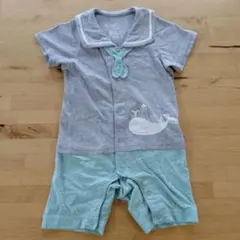 BEBE クジラ 半袖ロンパース セーラー 80cm