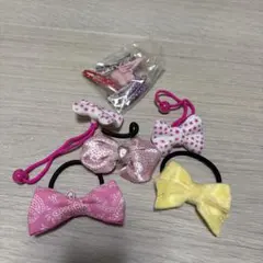 リボン型ヘアゴム5個セット