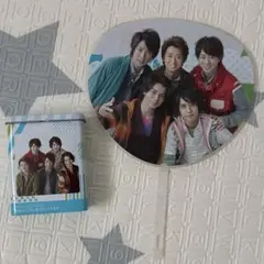 美品　嵐 10-11 Scene ミニうちわ　集合　絆創膏　缶ケース付き