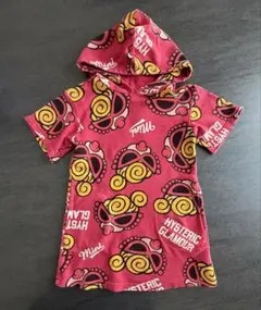 HYSTERIC MINI 総柄 フード付き ワンピース レッドのサムネイル