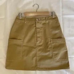 n2456 ローリーズファーム ミニスカート 台型 タイト ステッチ ベージュ