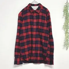 7340 無印良品 長袖チェックシャツ カジュアル トップス ネルシャツ