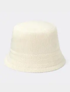 【新品未使用品】 GUニットバケットハット 白 ONE SIZE ※男女兼用