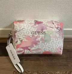 新品　GUESS ゲス　マルチポーチ　パステルカラー　花柄