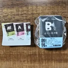 【匿名配送】B型血液型　自分の説明書　ミニチュア豆本キーホルダー　ガチャ