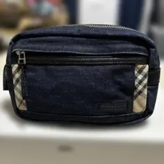 (激レア) バーバリー　ブルーレーベル　ミニショルダーバック　デニム　チェック