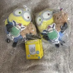 【一番くじ ミニオンズ】A賞ぬいぐるみ＆D賞グラスセット（未使用・未開封）