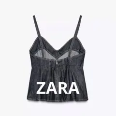 ZARA デニムビスチェ キャミソールトップス S