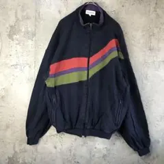 B611古着　トレーナー　スウェット　フルジップ　紺　オレンジ　紫　緑
