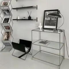 モジュール家具 コンソールガラス天板 メタルフレーム デスク - メルカリ