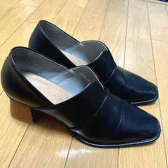 オリエンタルトラフィック ウッドヒール甲深パンプス