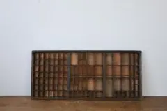 英国アンティーク木製プリンタトレイ/収納枡/小物入れ/ブロック(92-46