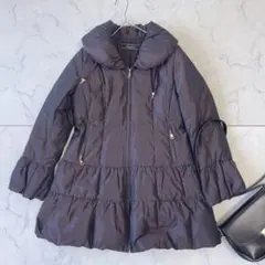 美品⁑レリアン　ボリュームカラーダウンコート　ブラック　Aライン　M ショート丈 2025年最新】leilian レディース ダウンジャケットの人気アイテム