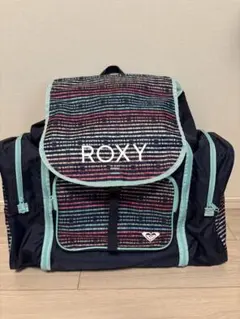 ROXYストライプ柄リュック　大容量　キャンプ　林間学校　修学旅行　バックパックのサムネイル