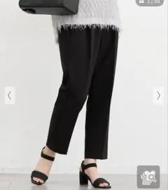 Honeys★美ージーテーパードバンツ、Sサイズ股下60cm、ブラック