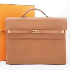 レア☆セール HERMES エルメス ケリーデペッシュ38 バイカラー ゴールドのサムネイル