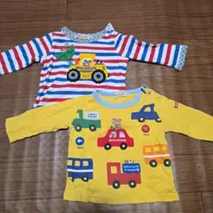 MIKIHOUSE トラックデザイン Tシャツ 2枚セット　70
