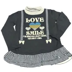 平成女児　ハイネックスパンコール長袖トップス　y2k 平成レトロ　00s レア