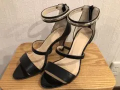 piche Abahouse ブラックストラップサンダル 22.5センチのサムネイル