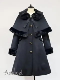 Amavel Antique Doll ケープロングコート ネイビー NAVY ♥Coming soon Item♥Part1 ＊Antique Doll ケープロングコート(10月13