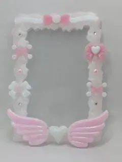 ホイップデコトレカケース 白·ピンクリボン　B8