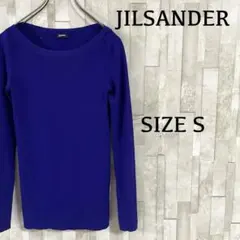 古着 JIL SANDER 長袖ニットセーター Sサイズ ブルー 薄手のサムネイル
