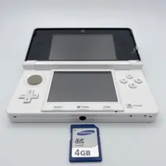 【概ね美品】ニンテンドー3DS 本体 4GB SDカード付 アイスホワイト
