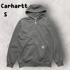 カーハート スウェット パーカー フーディー フルジップ 裏起毛 カーキ S