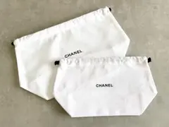 CHANEL シャネル ホワイト ポーチ 大小2個セット