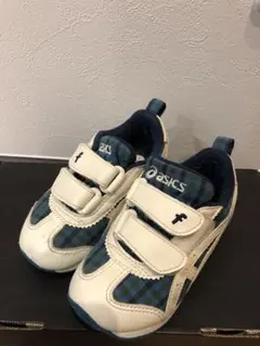 asics チェック柄 スニーカー ベルクロタイプ