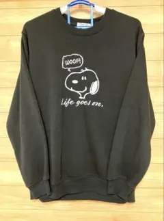 PEANUTS スヌーピー トレーナー LL 黒