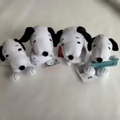早い者勝ち！SNOOPY　ぽちゃちま　ぬいぐるみ　スヌーピー2個　他2個　全4個のサムネイル