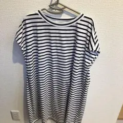 SUN VALLEY ストライプ 半袖チュニック、新品、未使用
