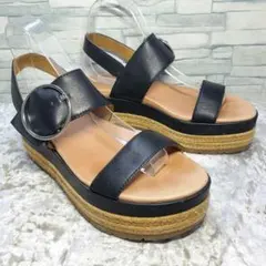 【美品】✨UGG アグ 24.5cm コンフォートサンダル 黒 厚底 y2k