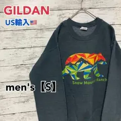 ●F104【US輸入】GILDAN スウェットシャツ グレー系 メンズ【S】