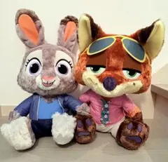 ズートピア 2 スーパーラージぬいぐるみ ニック ジュディ 2種セット