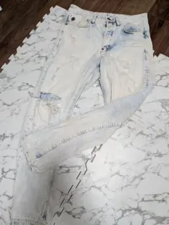 ジースターロゥ G-STAR RAW ダメージ加工 ルーズテーパードデニムパンツ