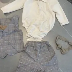 チェック柄 セレモニースーツ ベビー服