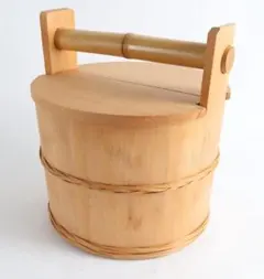 未使用保管品】木製 手桶 湯桶 水桶 柄杓付き 元箱あり 古道具 - メルカリ