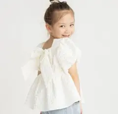 ブランシェス　バックリボン　ブラウス　プティマイン　アーバンチェリー　ザラキッズ