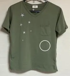 BEAMS HEART / スター 刺繍Tシャツ オリーブ カーキグリーンのサムネイル