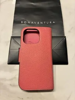BONAVENTURA iPhoneダイアリーケース ピンク（14PRO）